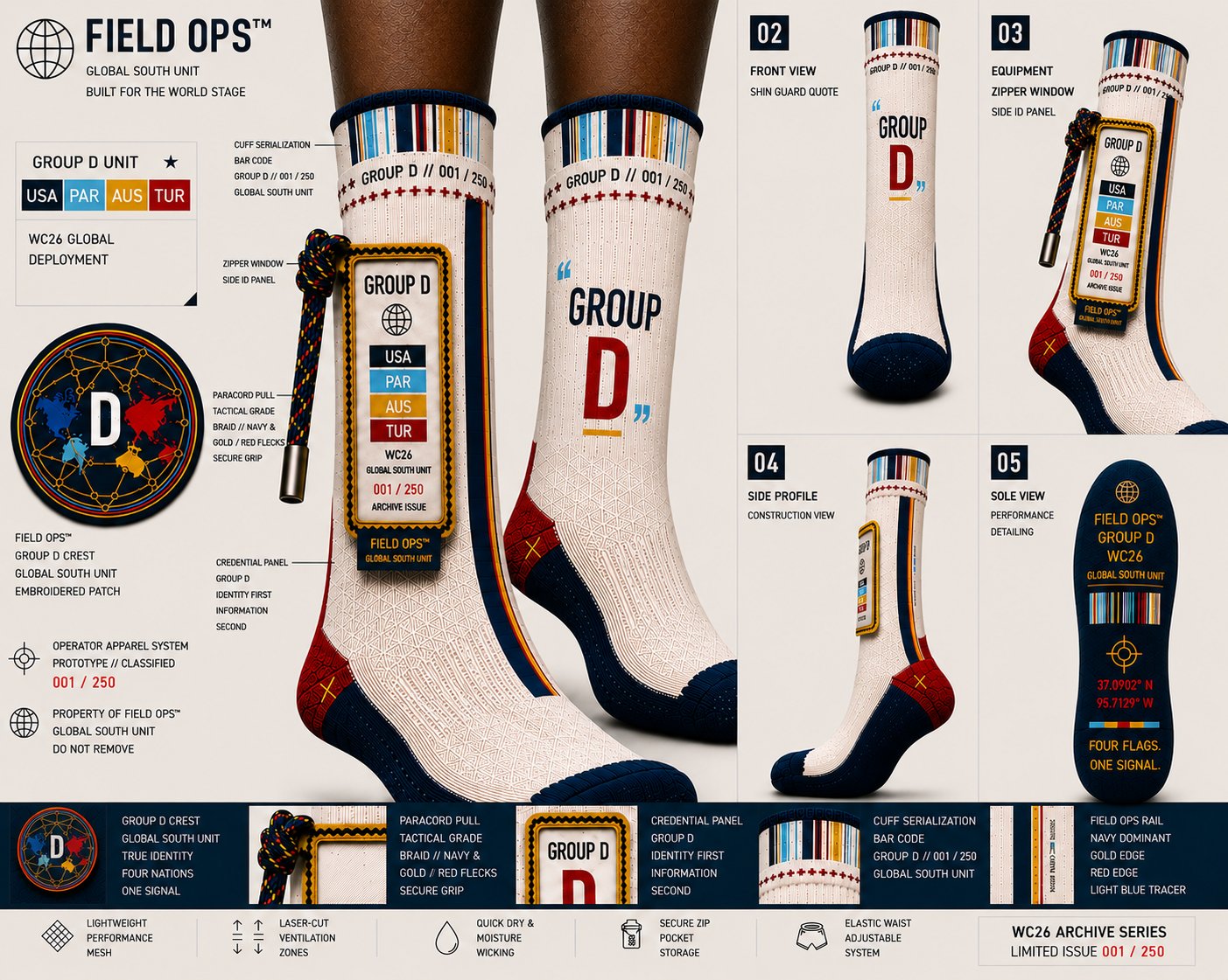 Group D Credential Sock, full specification.