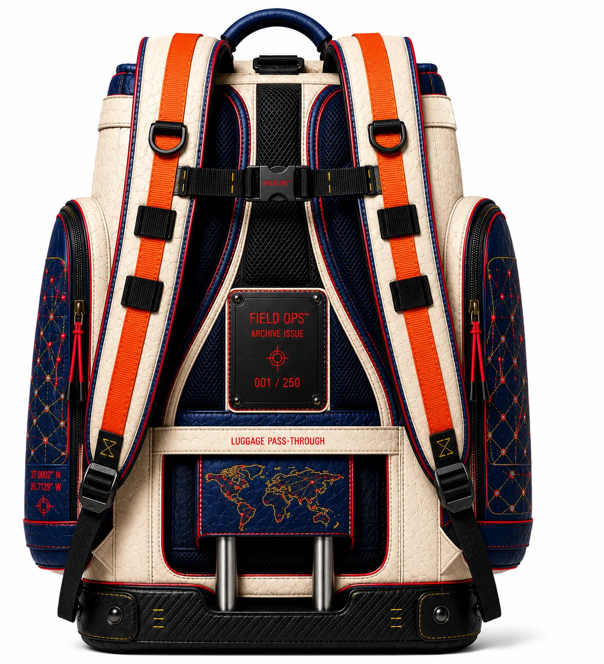 Group F Technical Football Unit Backpack, harness and luggage pass through.