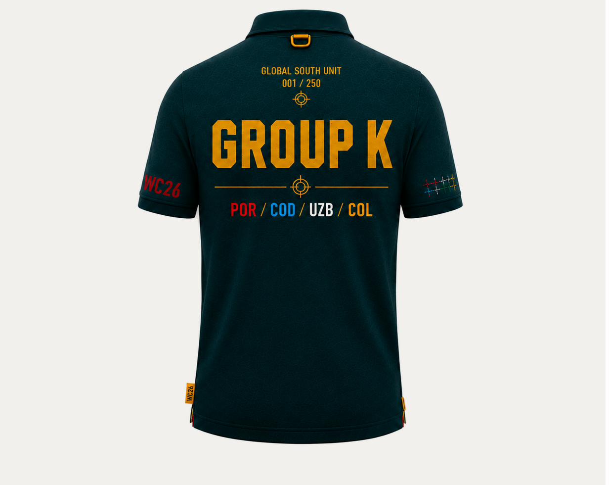 Group K Global South Unit Polo, back.