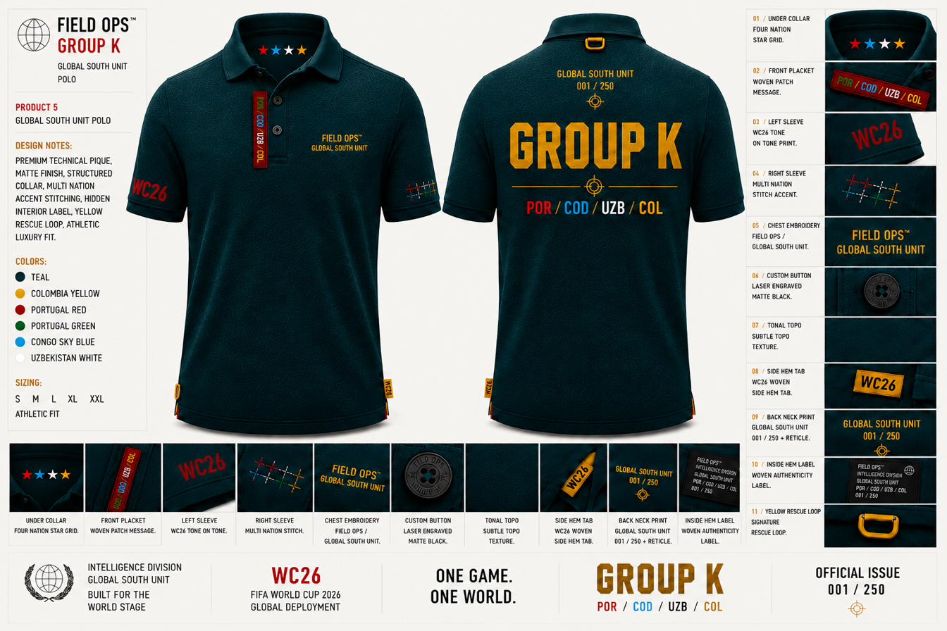 Group K Global South Unit Polo, full specification.