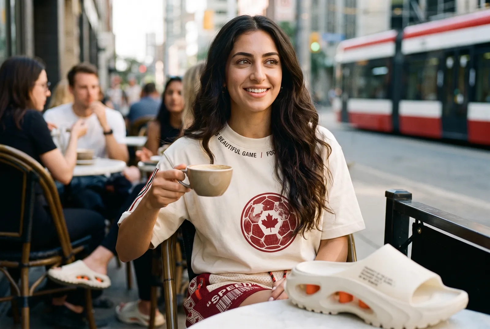 Café moment in Toronto in the Canada kit.