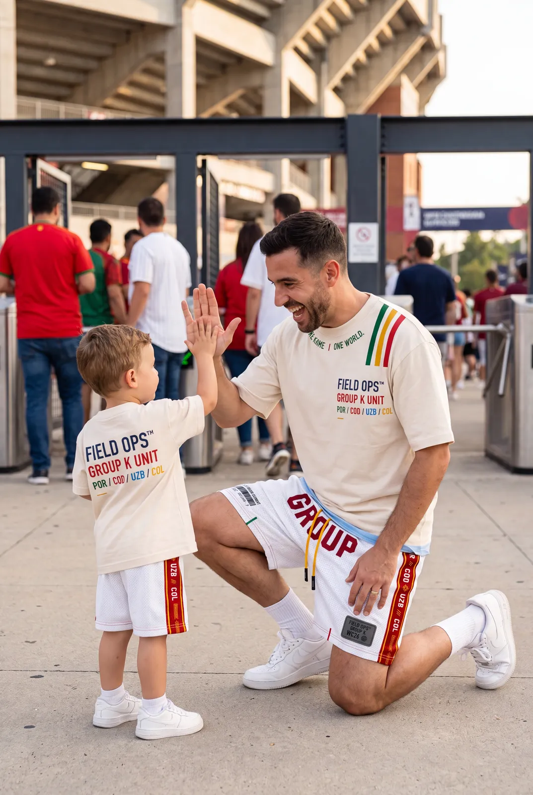 FIELD OPS Group K — Stadium Gate · High Five.