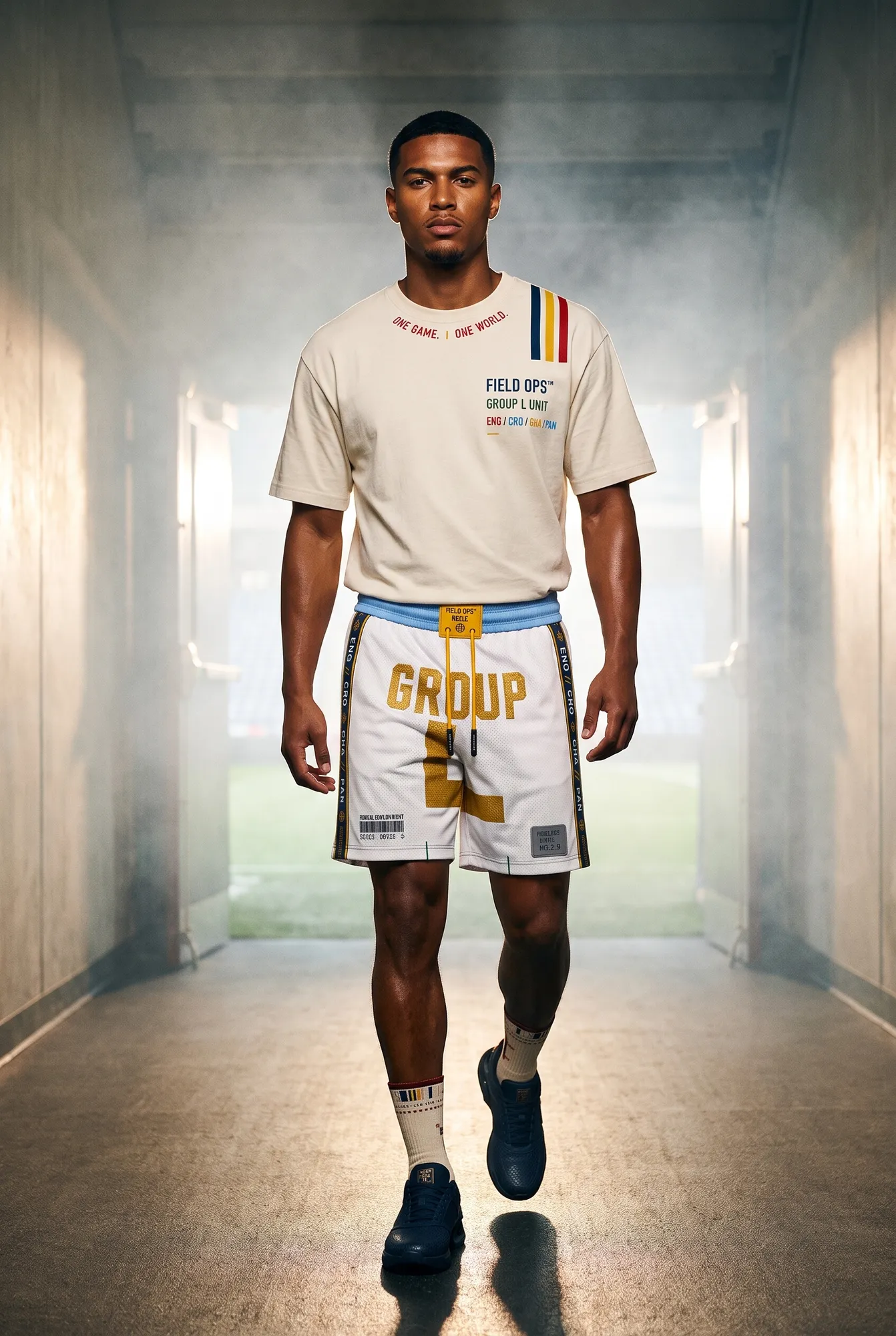 Supporter arriving in the Group L kit.