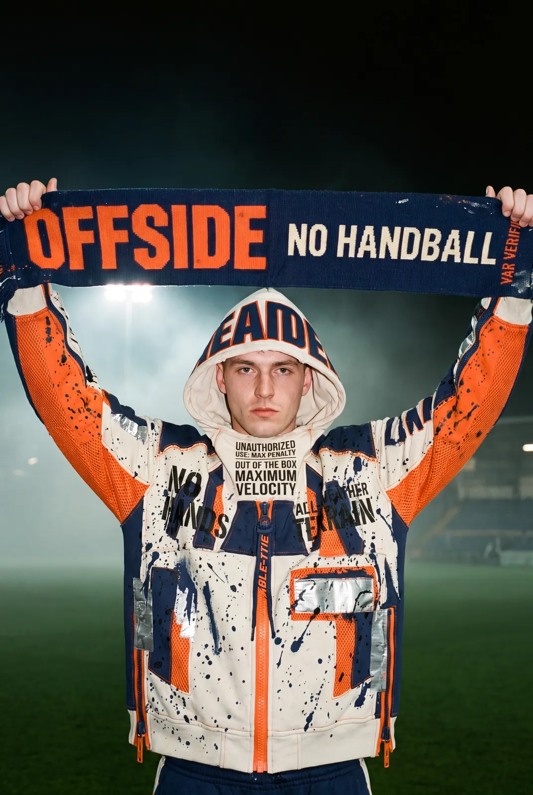 FIELD OPS HEADER Hoodie capsule. Pitch · Scarf Overhead.