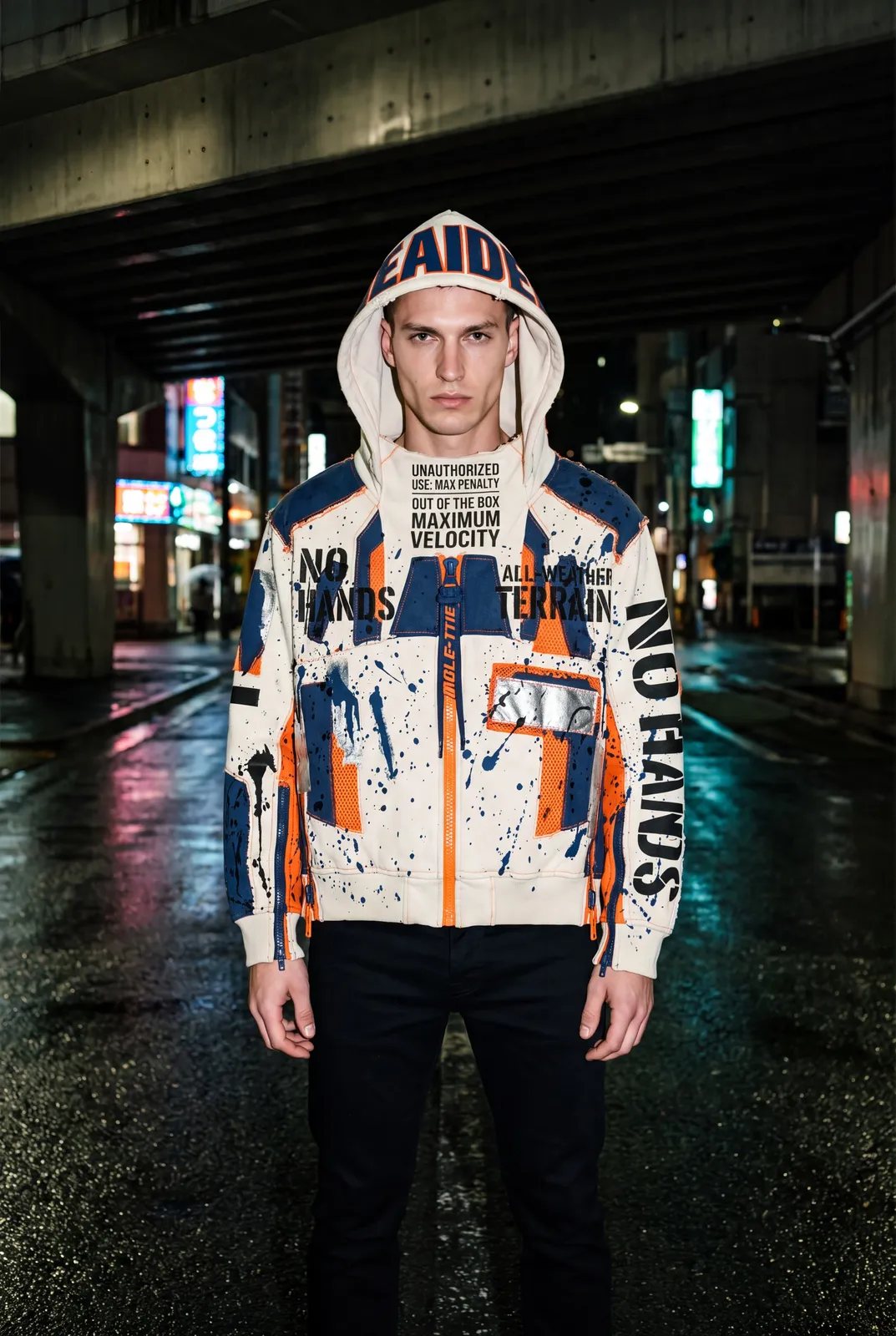 FIELD OPS HEADER Hoodie capsule. Street · Black Jeans.