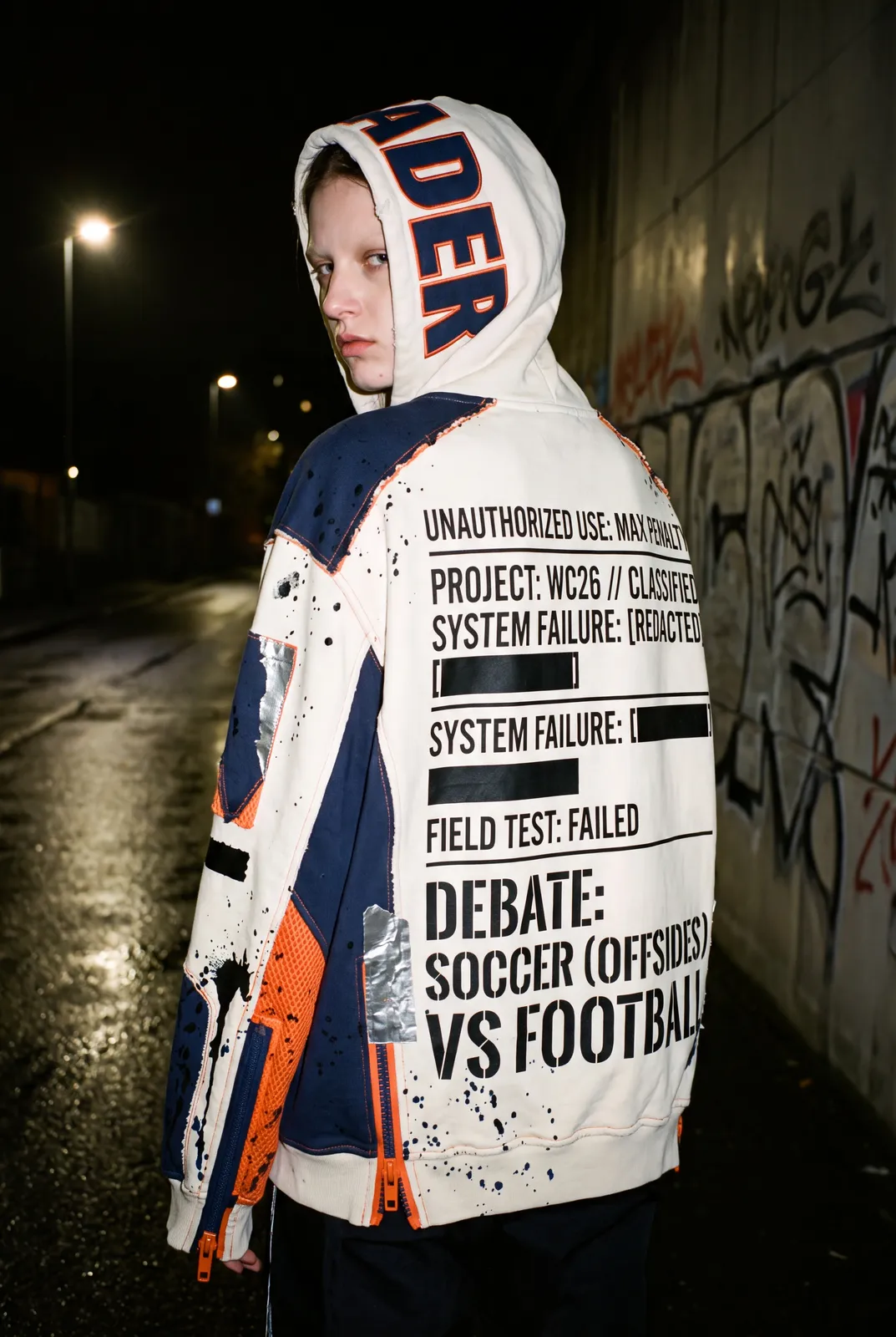 FIELD OPS HEADER Hoodie capsule. Street · Graffiti Wall.