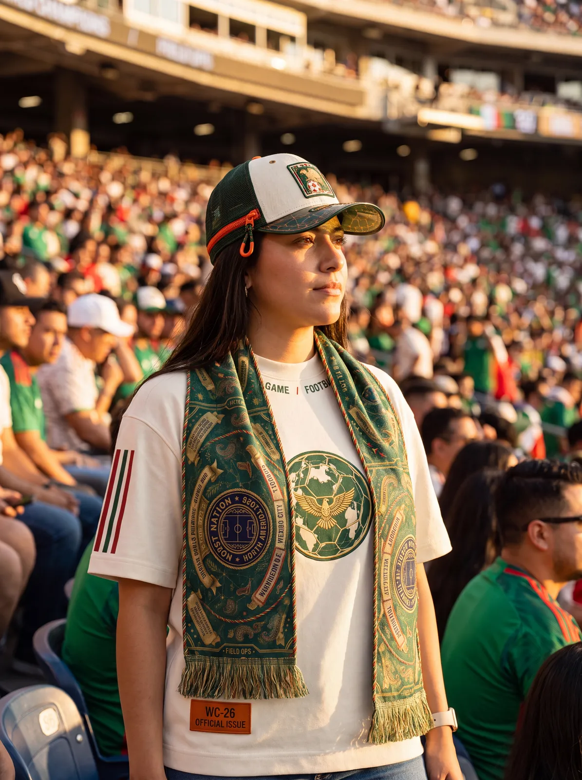 Scarf in the stands at golden hour.