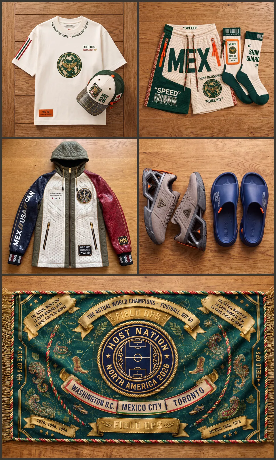 Full Mexico collection flat lay.