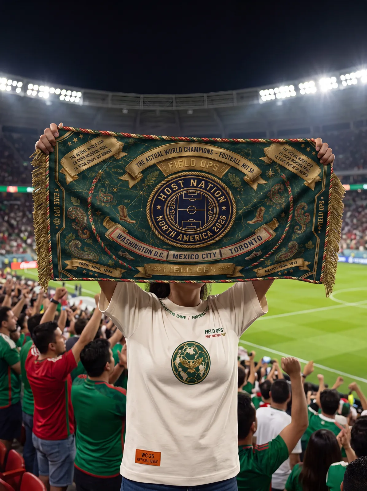 FIELD OPS Host Nation Mexico — Stands · Scarf Overhead.