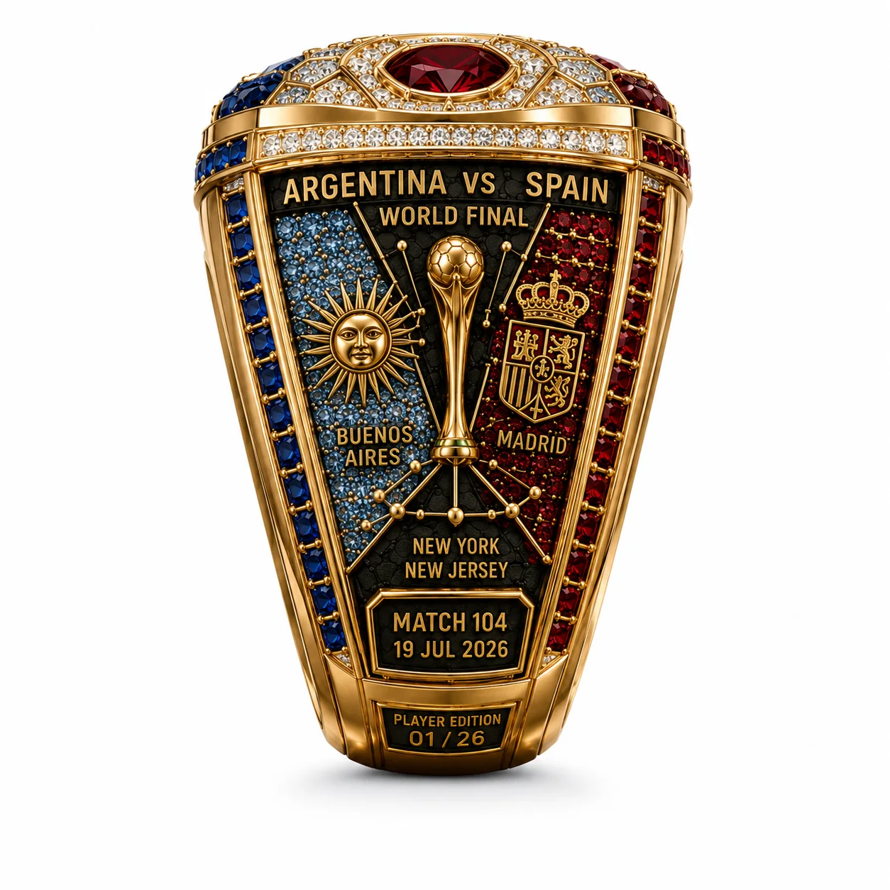 Side one: the final record, Argentina vs Spain, Match 104.