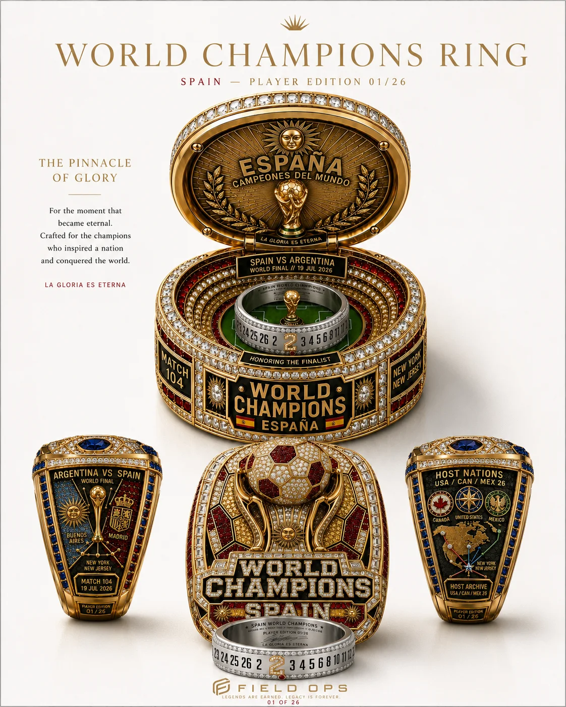 The full lineup: box, rings, and bands.