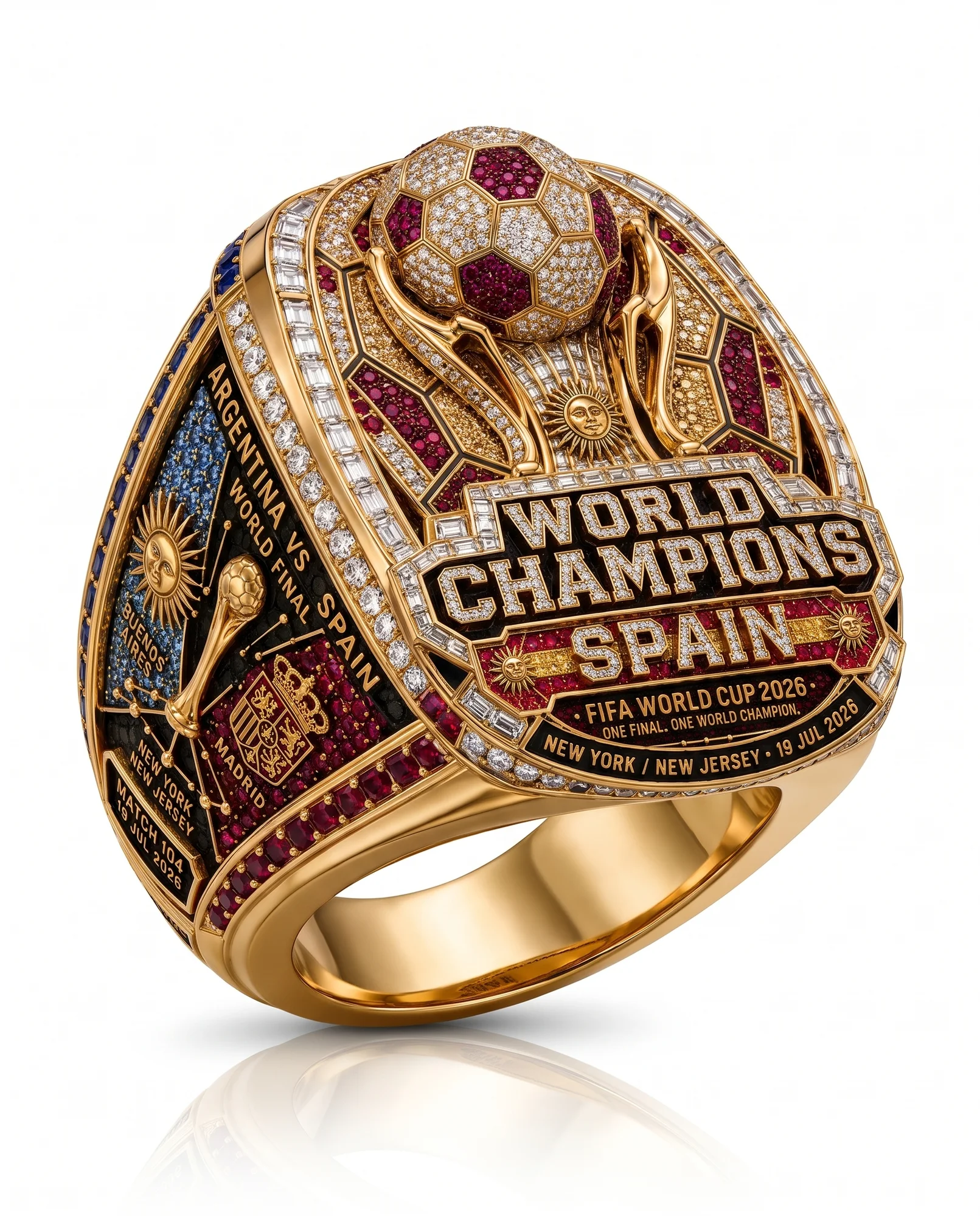 The complete Championship Ring, closed.