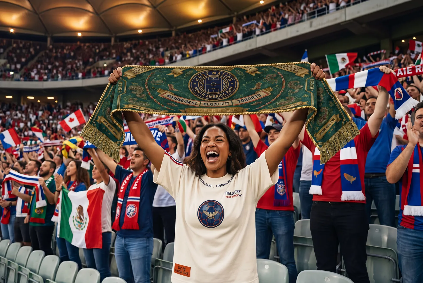 FIELD OPS Host Nation USA — Stands · Scarf Overhead.