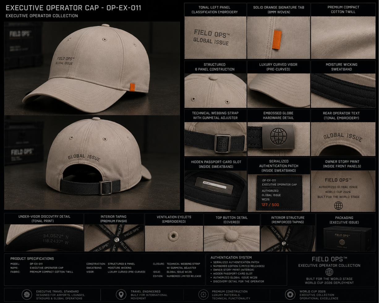 Executive Operator Cap, detail.