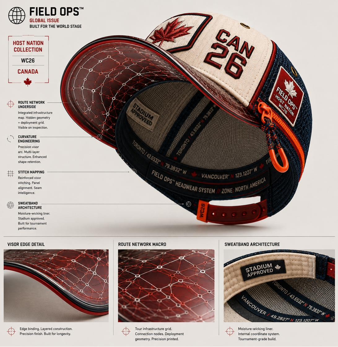 Canada Host Nation Cap, detail sheet.
