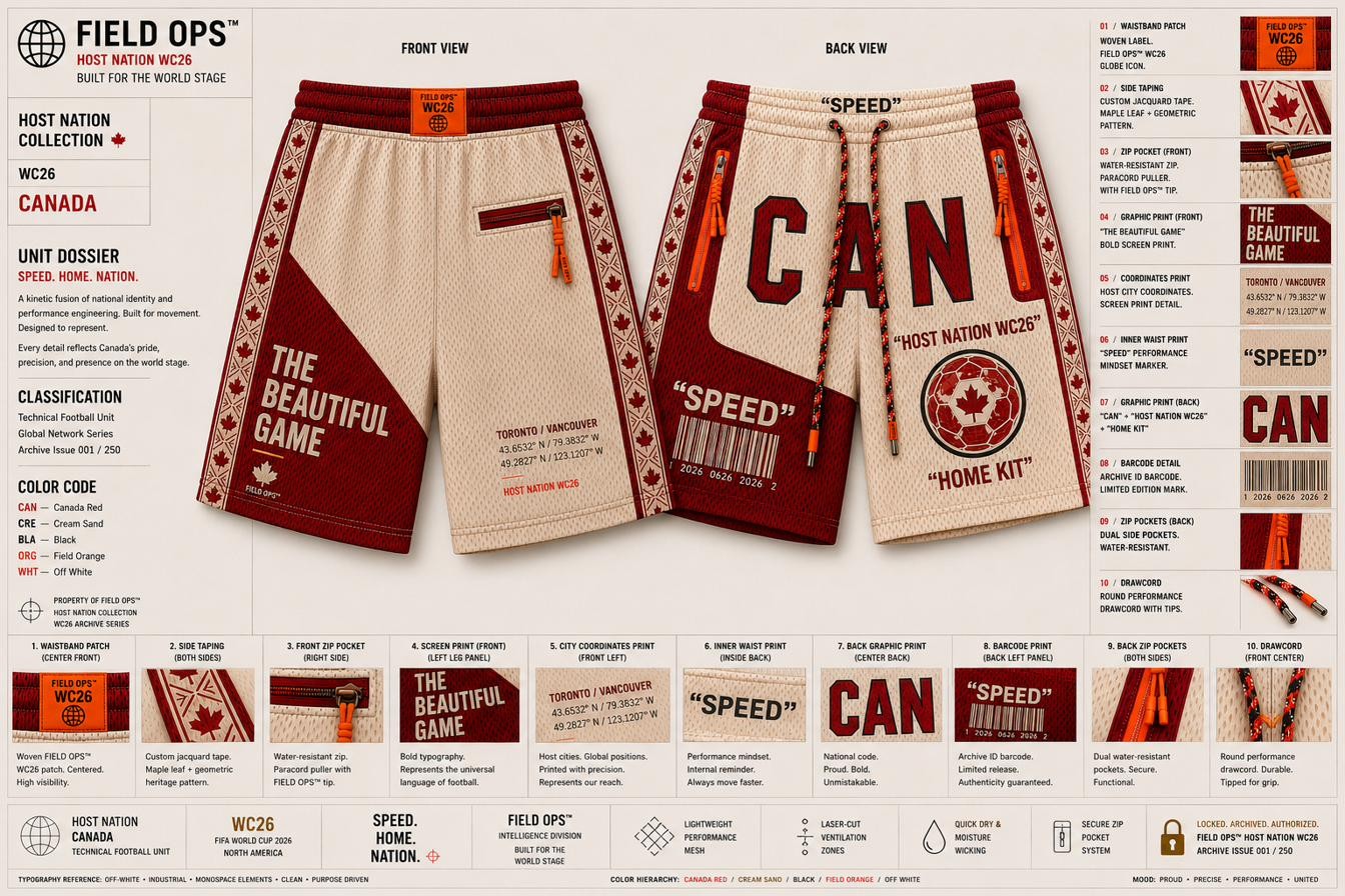 Canada Host Nation Shorts, dossier chart.