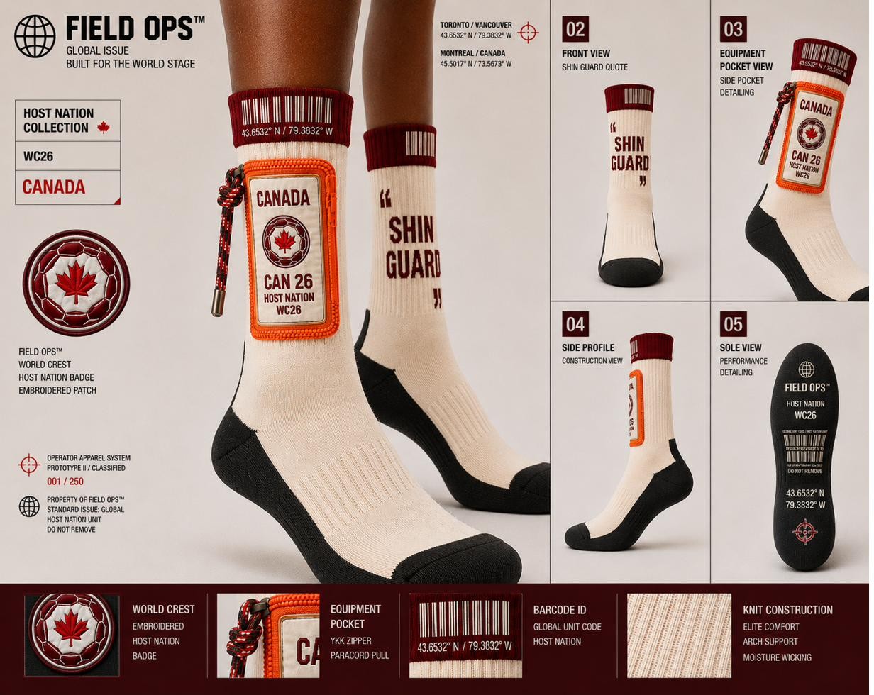 Canada Host Nation Socks, dossier chart.