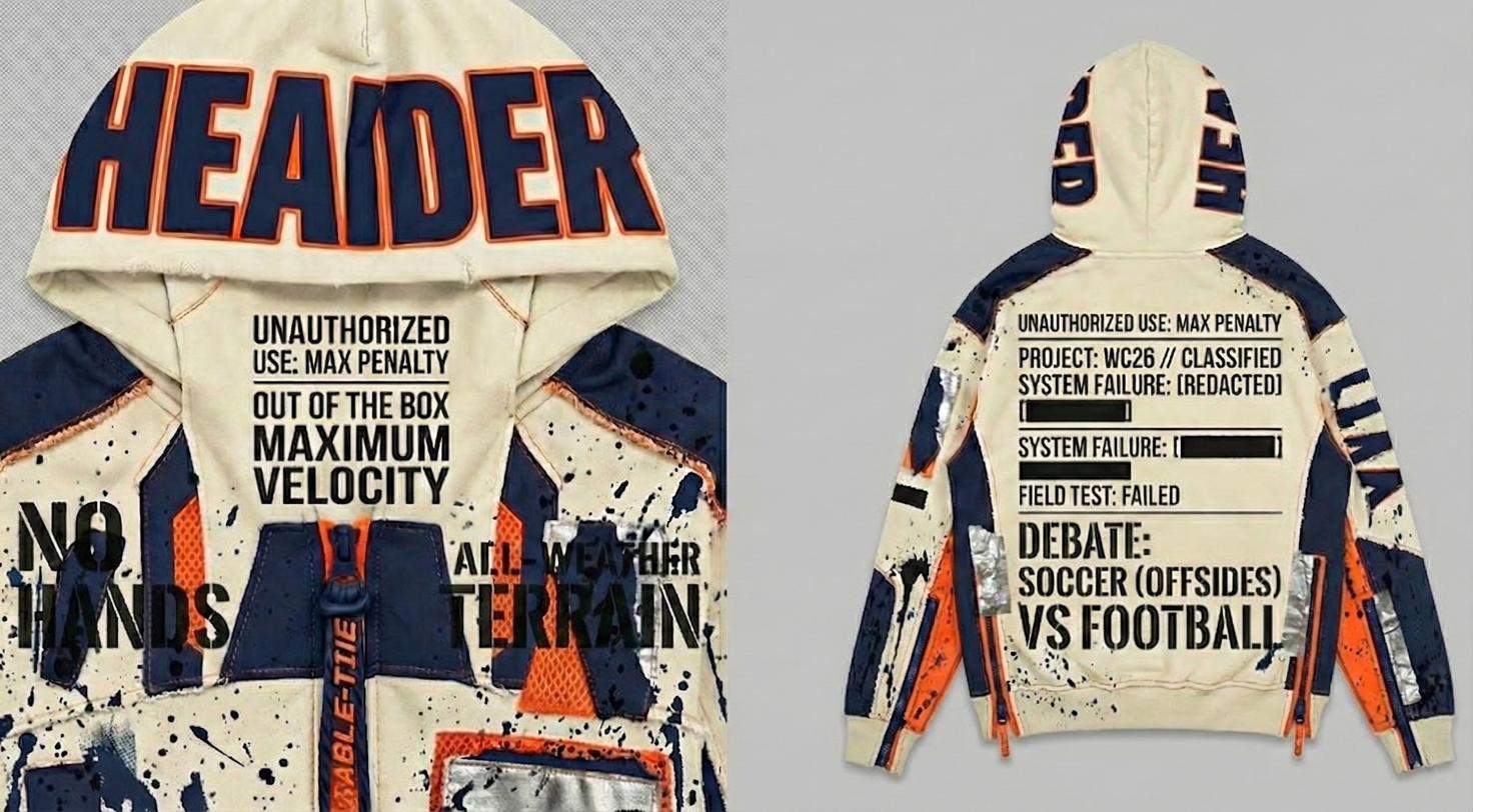 HEADER Hoodie, front and back.