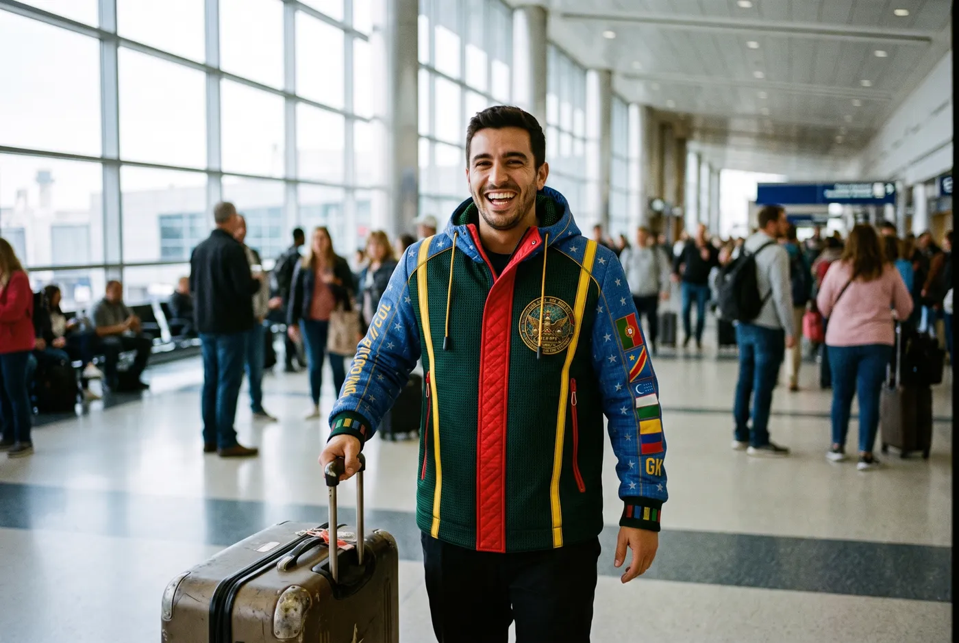 Group K route jacket at arrival.