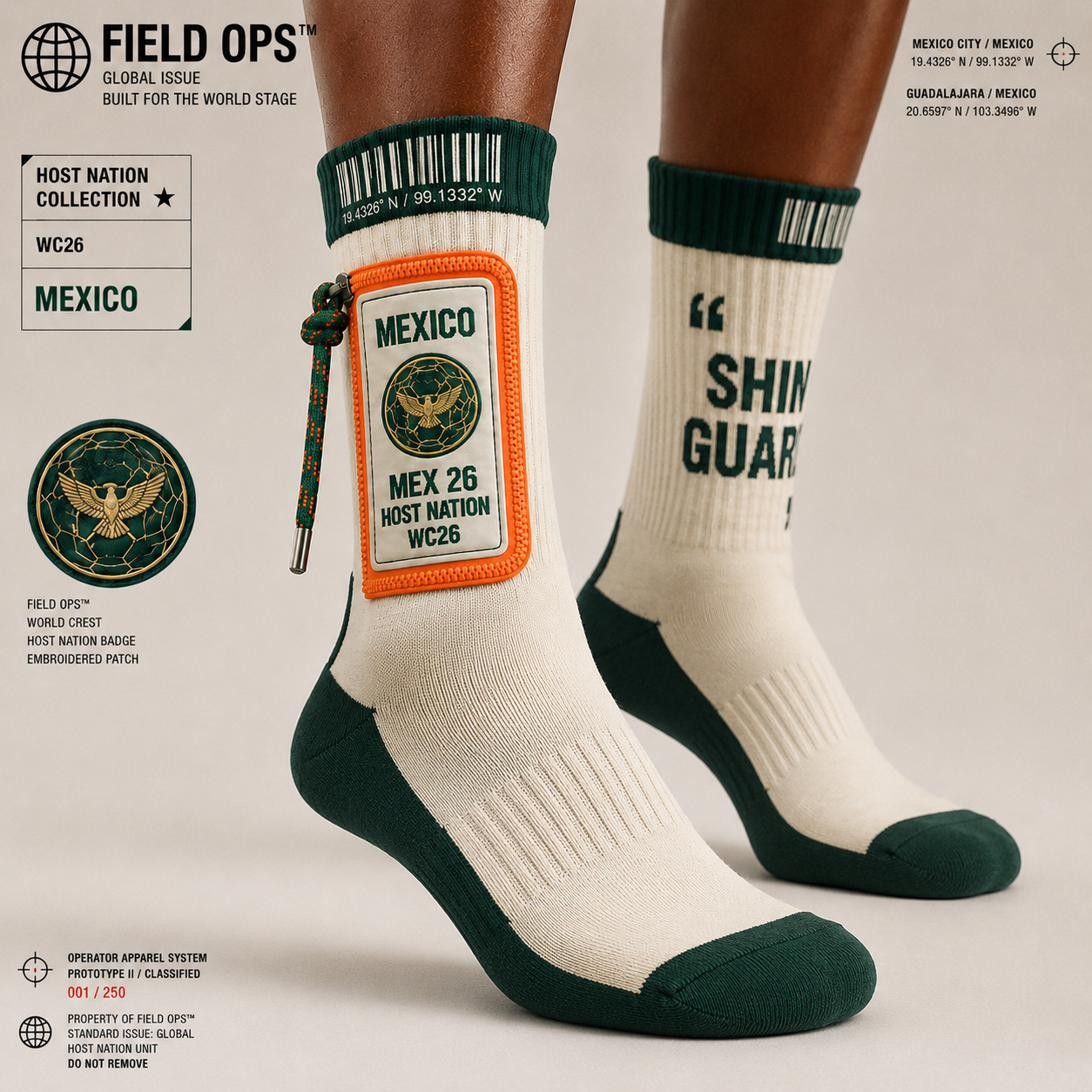 Mexico Host Nation Socks, worn.