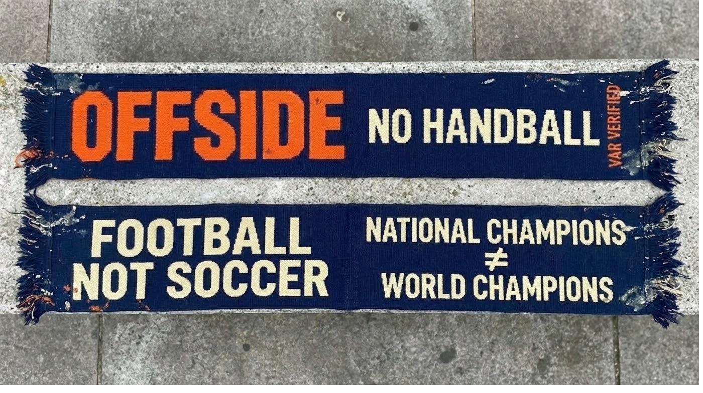 FOOTBALL NOT SOCCER SCARF